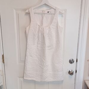 J. Crew White Sleeveless Textured Sundress Dress 8